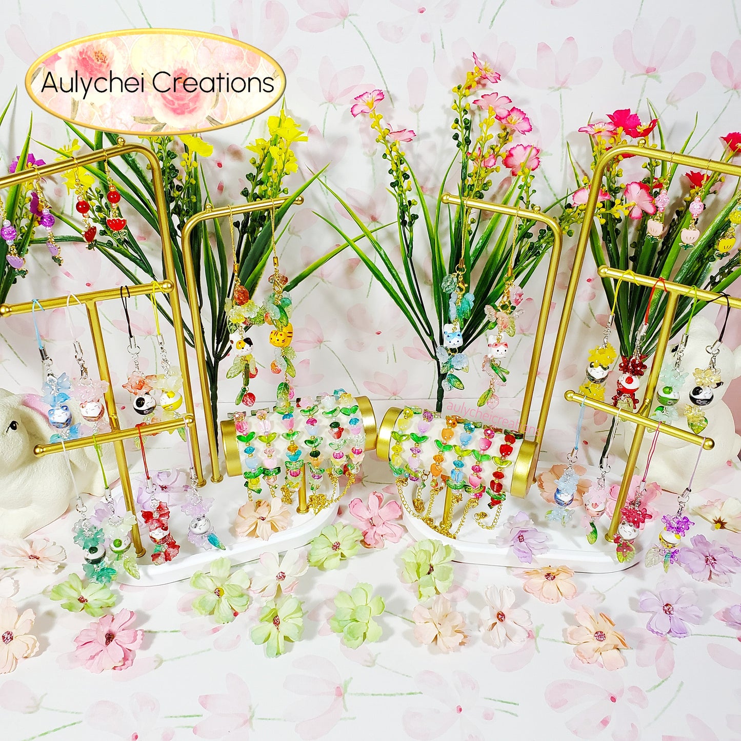 Red Tulip Enamel Flower Earrings