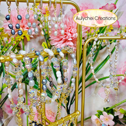 Silver Freshwater Cultured Pearl Butterfly Bracelet