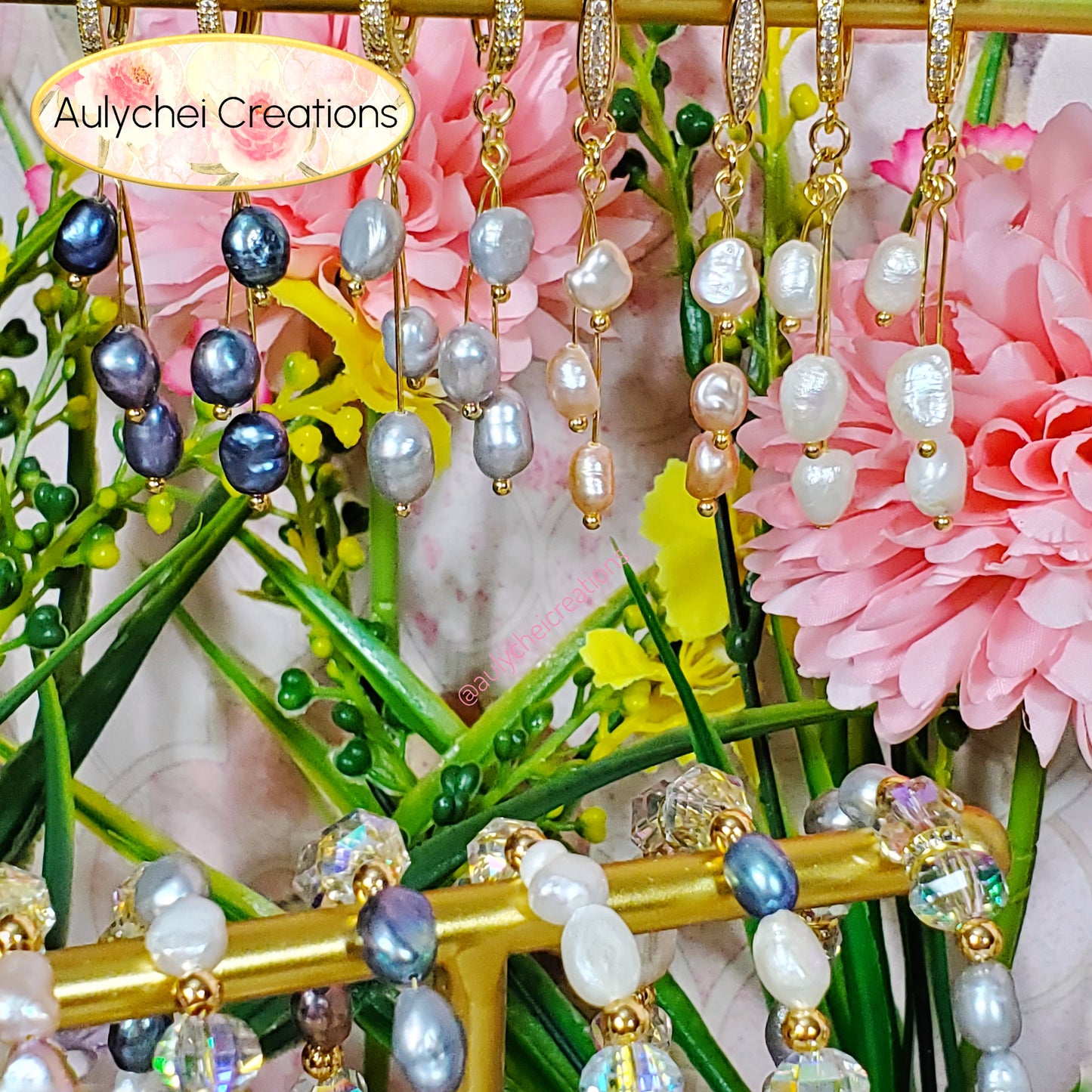 Ivory Freshwater Cultured Pearl Hook Earrings