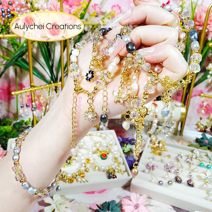 Silver Freshwater Cultured Pearl Butterfly Bracelet