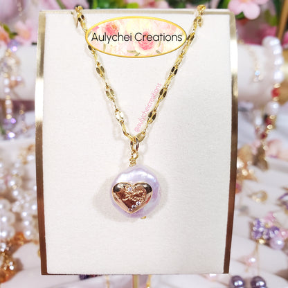 Cultured Pearl Mother's Day Jewelry Set Heart Ver.