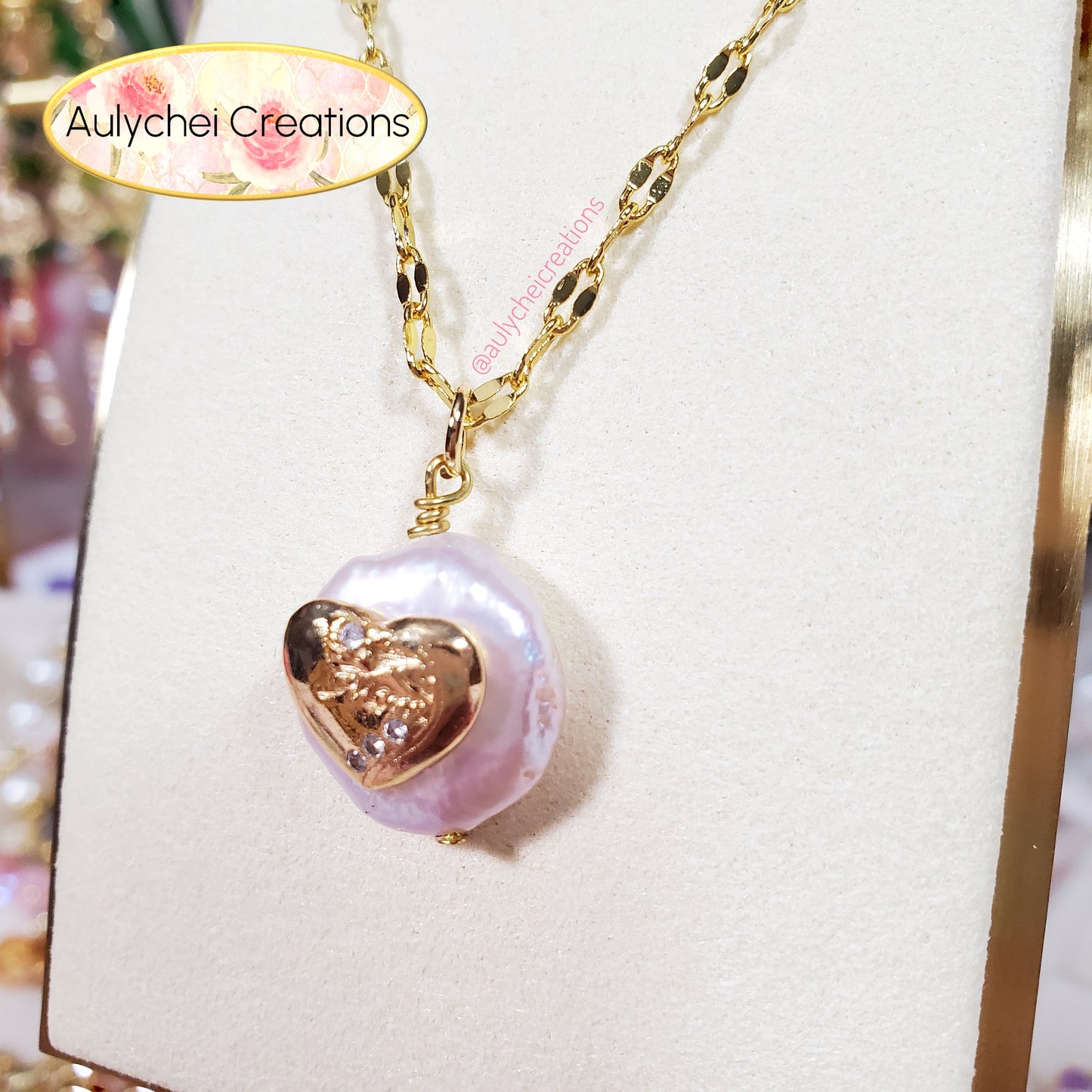 Cultured Pearl Mother's Day Jewelry Set Heart Ver.