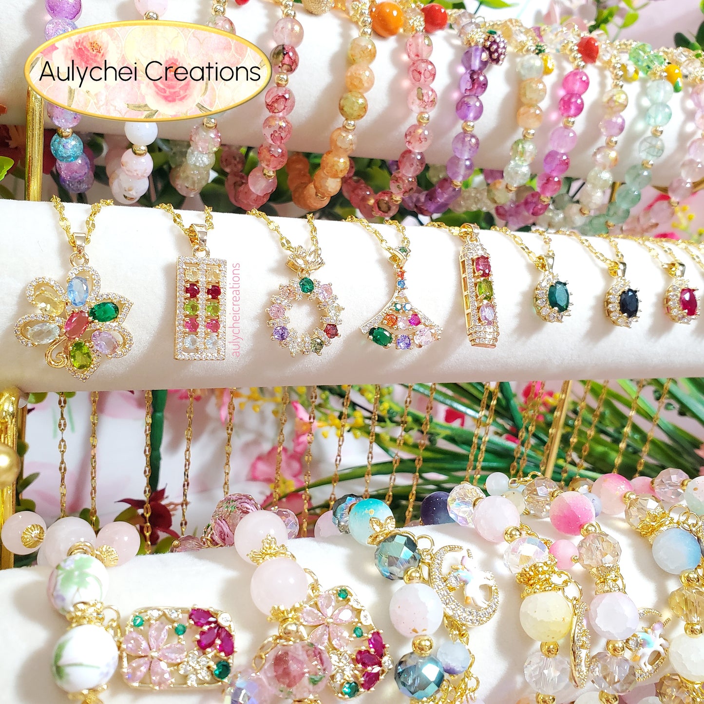 Magenta Cubic Zirconia Oval Pendant Necklace