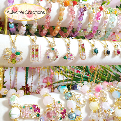 Magenta Cubic Zirconia Oval Pendant Necklace