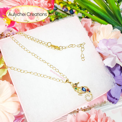 Cubic Zirconia Seahorse Pearl Jewelry Set