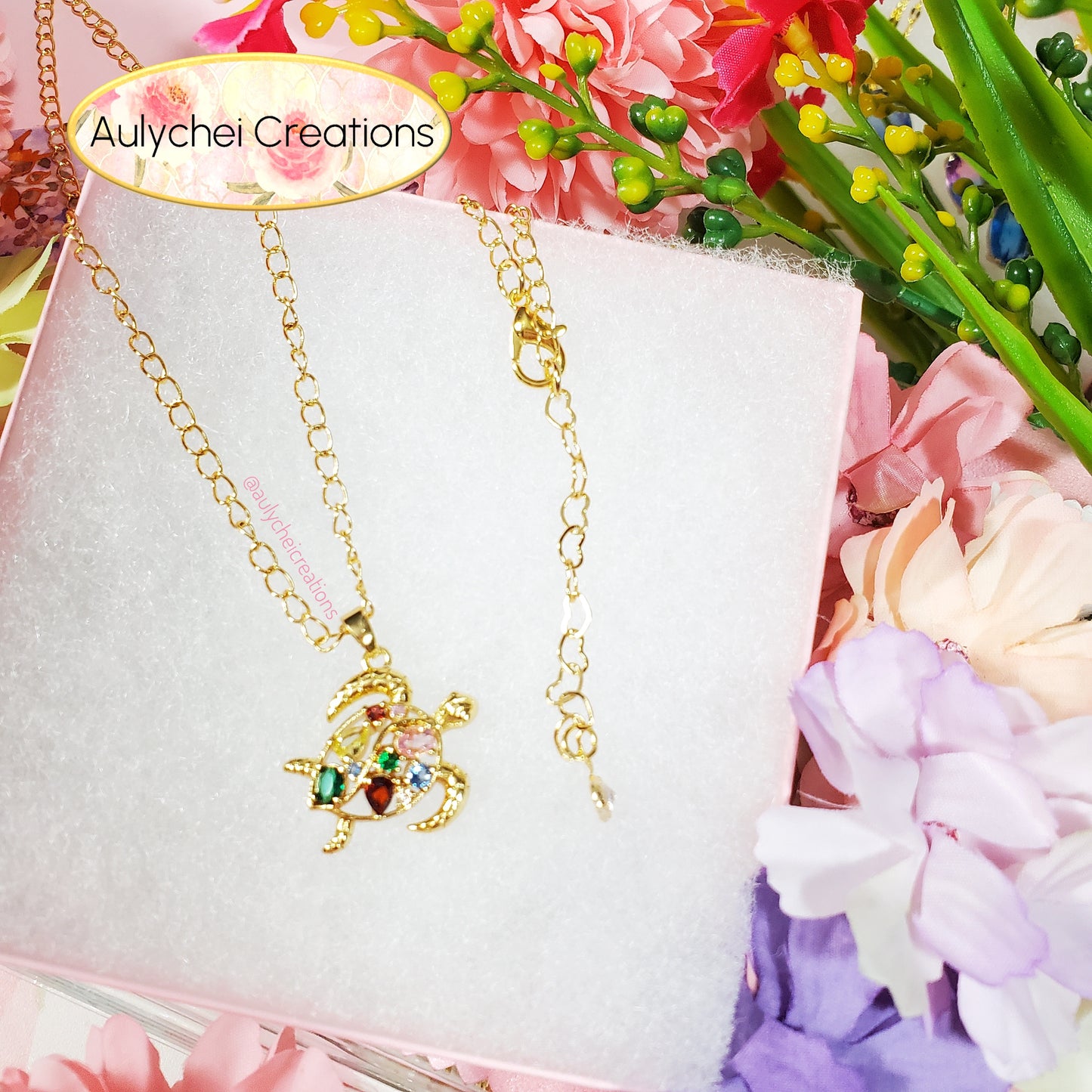 Cubic Zirconia Sea Turtle Pearl Jewelry Set