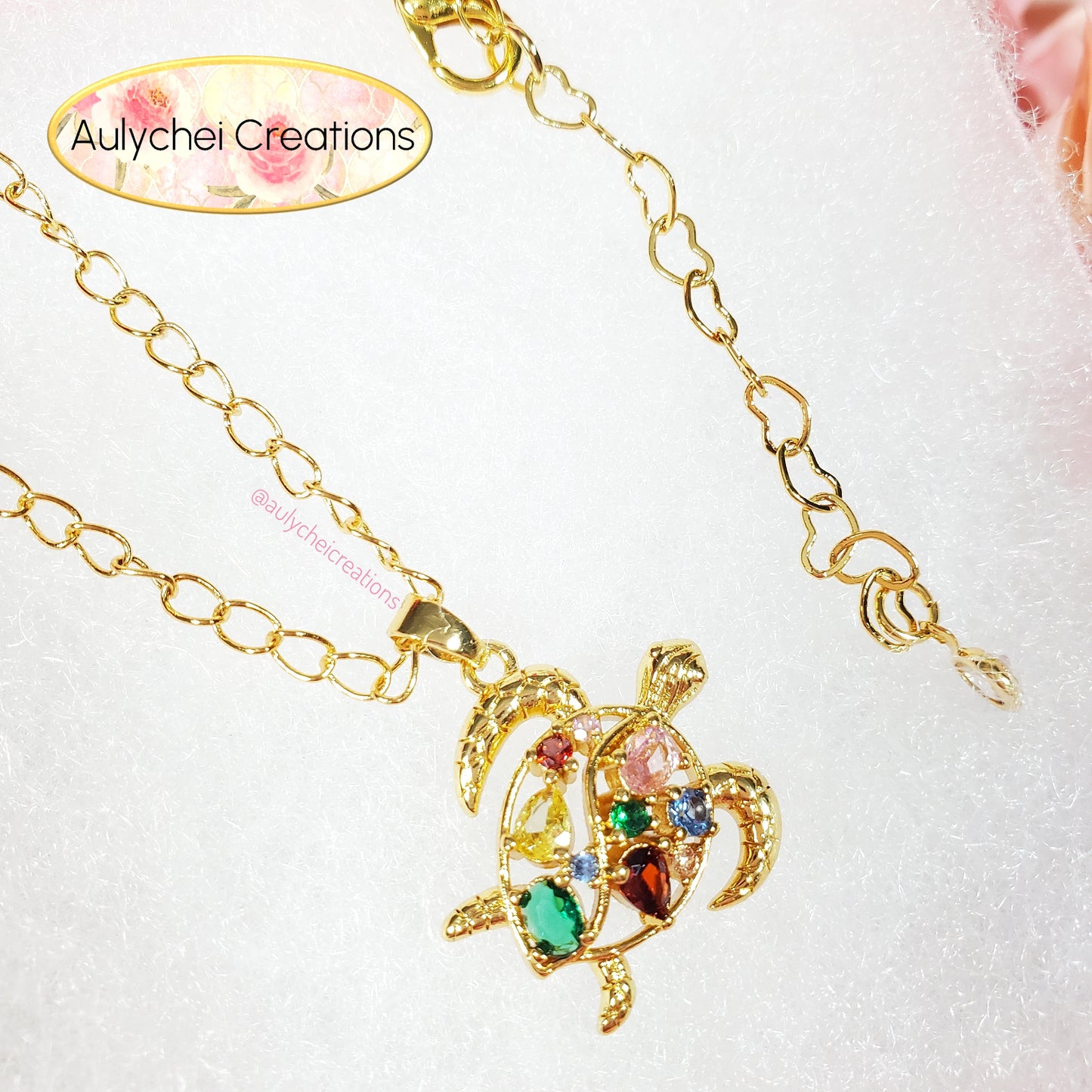 Cubic Zirconia Sea Turtle Pearl Jewelry Set