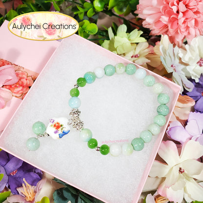 Mix Flower Ceramic Flower Bead Bracelet