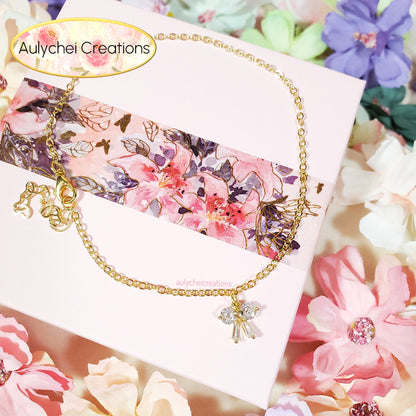 Dainty Cubic Zirconia 18K Gold-Plated Anklet 08