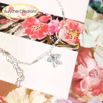 Dainty Sterling Silver 925 Cubic Zirconia Anklet 06