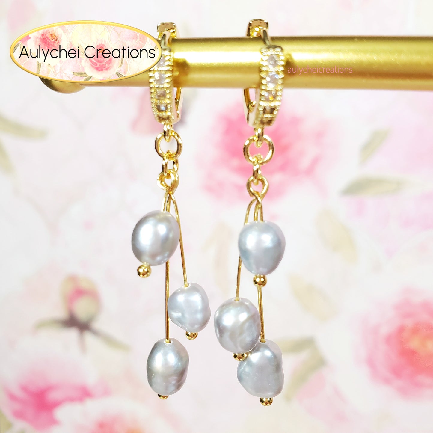 Silver Freshwater Cultured Pearl Hook Earrings