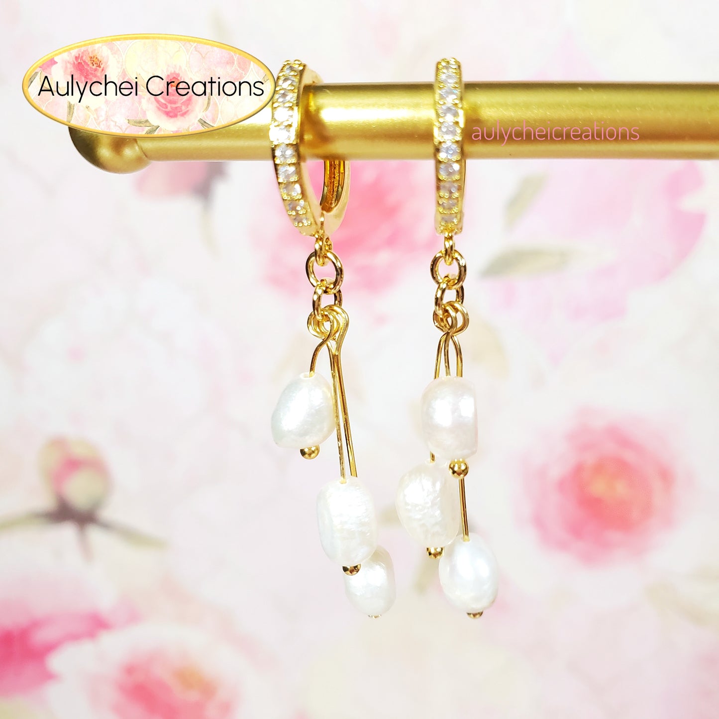 Ivory Freshwater Cultured Pearl Hook Earrings