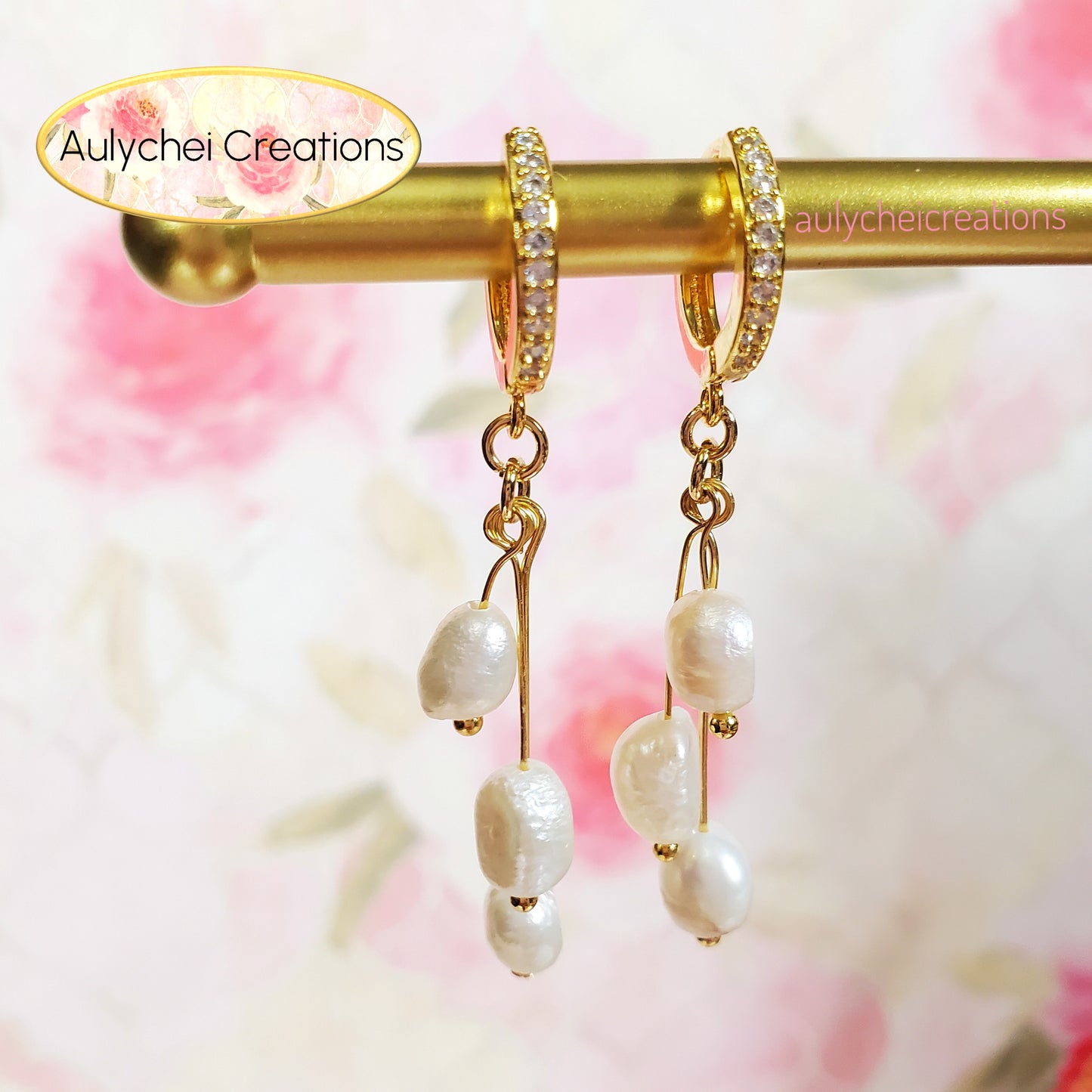 Ivory Freshwater Cultured Pearl Hook Earrings