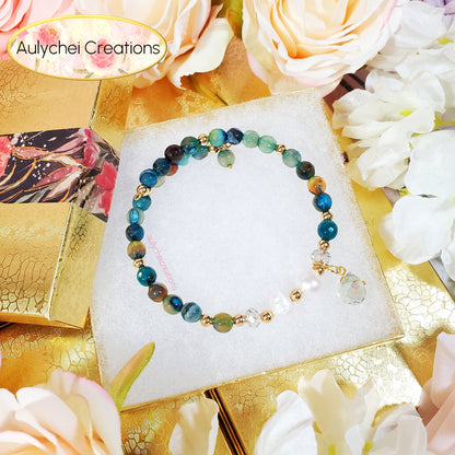 Turquoise Healing Gemstone Beaded Wrap Bracelet