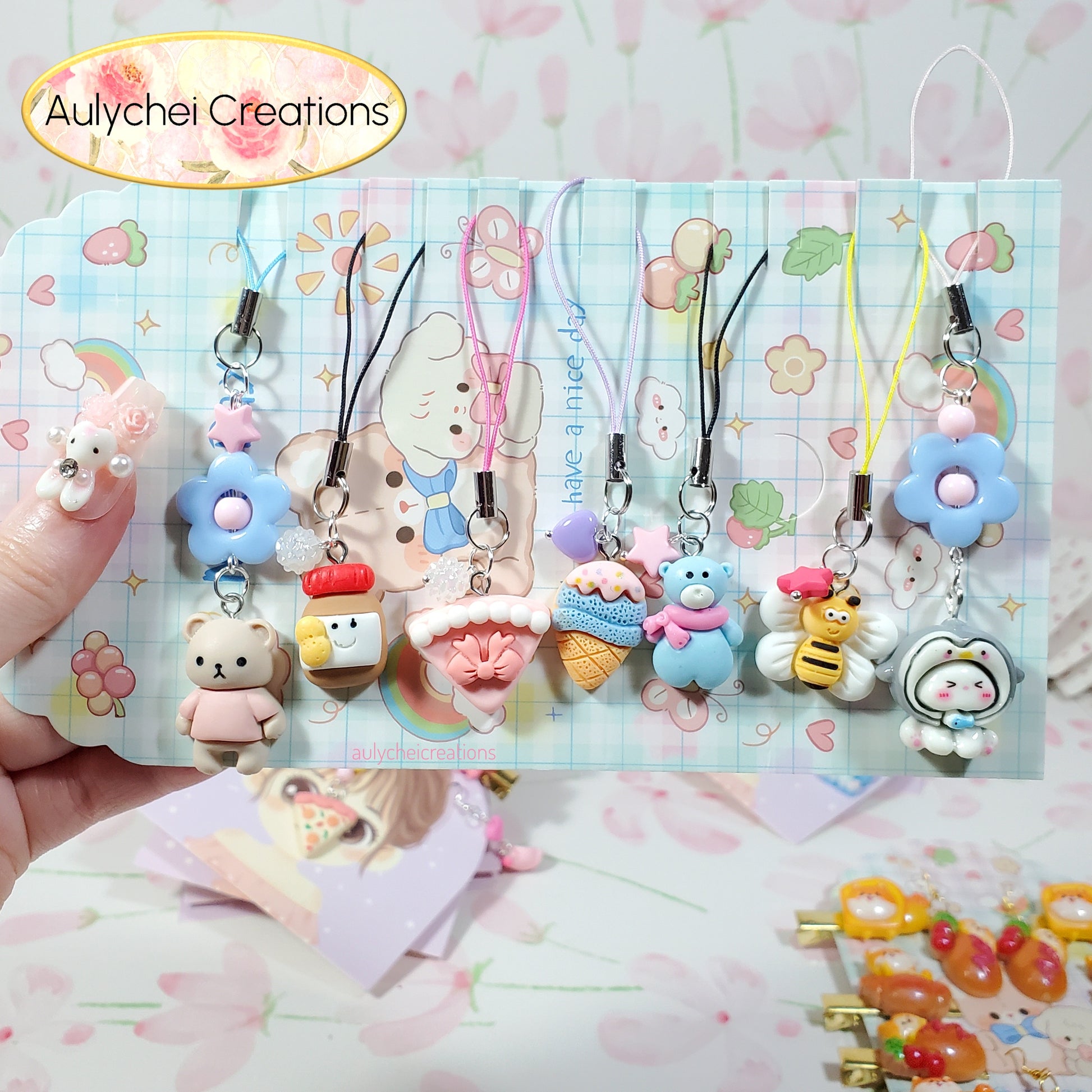 Aulychei Mega Cute Phone Charm Party Pack A