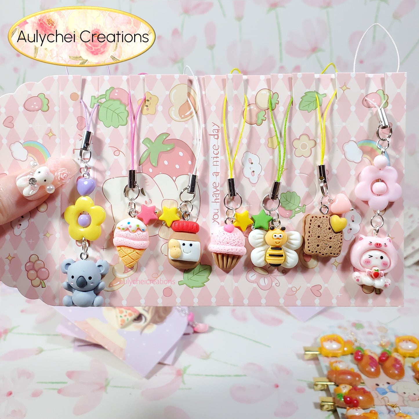 Aulychei Mega Cute Phone Charm Party Pack C