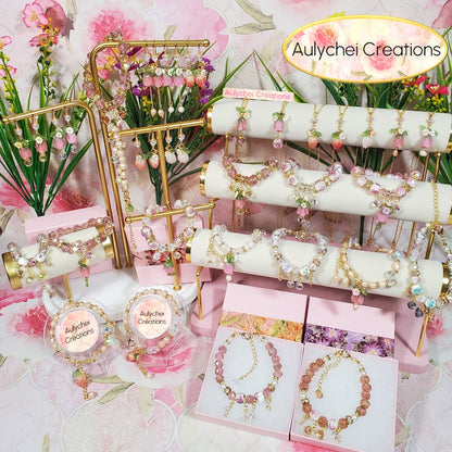 Resin Tulip Ivory White Pearl Bracelet